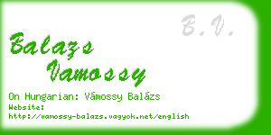 balazs vamossy business card