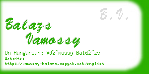 balazs vamossy business card